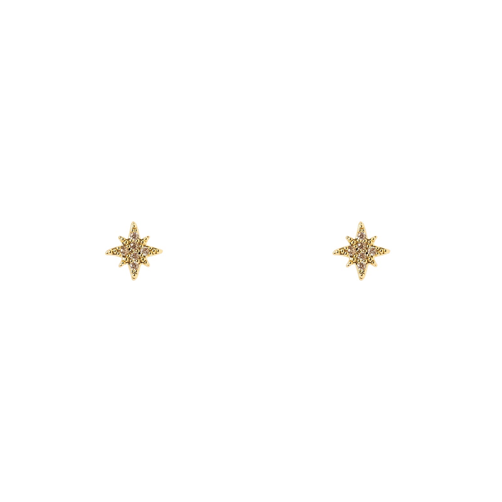 Orecchini con piccola stella in pavé di zirconi Starlet - Oro - Sodini Bijoux