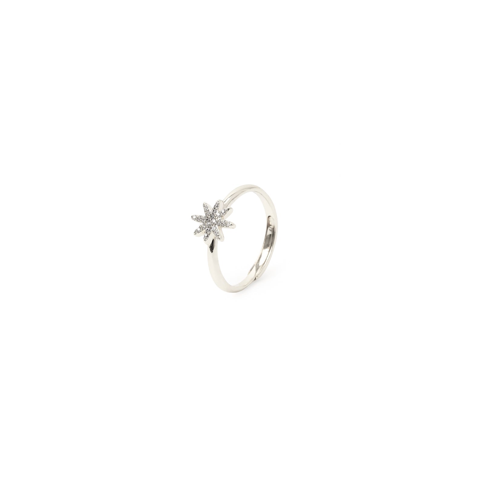 Anello con stella in pavé di zirconi Starlet - Argento - Sodini Bijoux