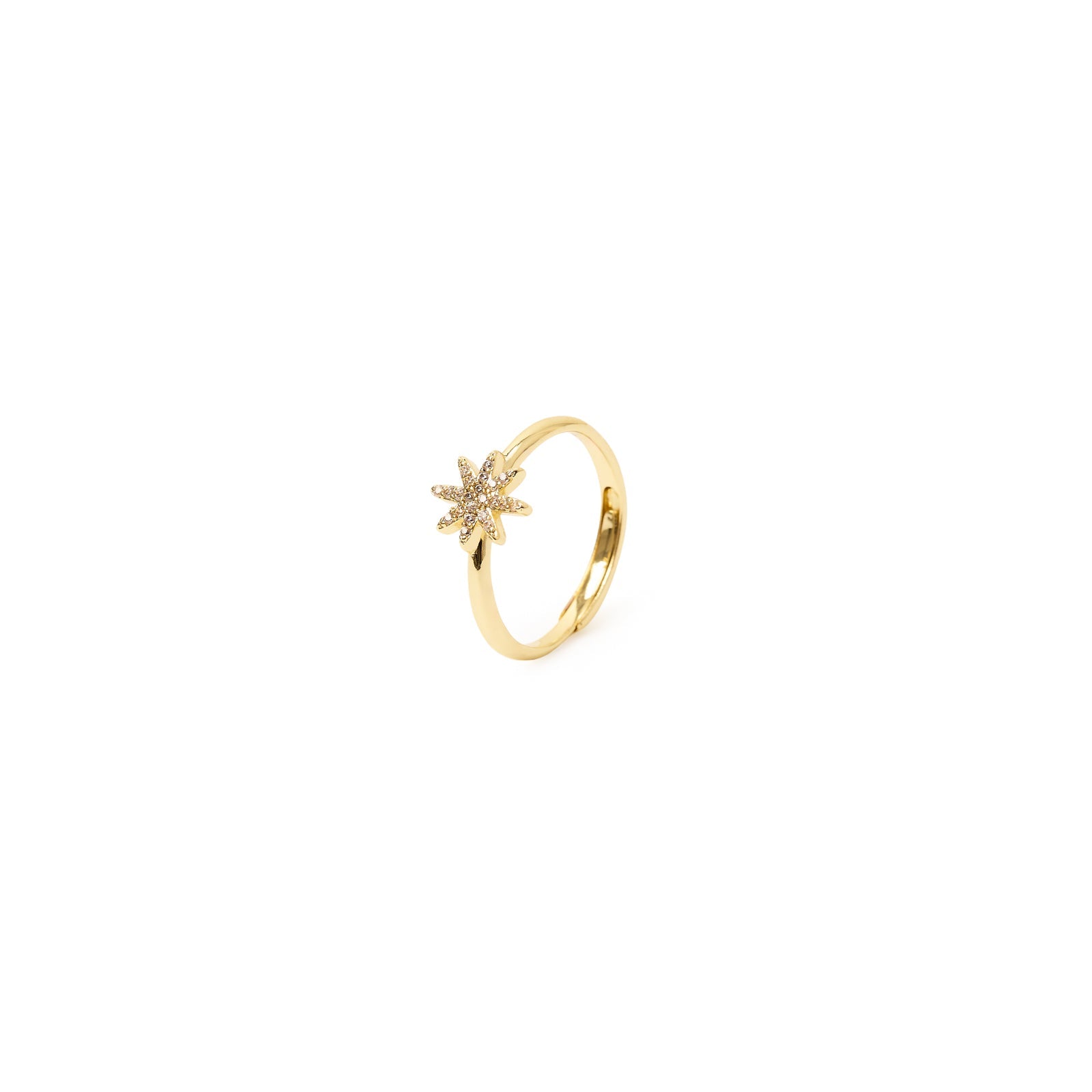 Anello con stella in pavé di zirconi Starlet - Oro - Sodini Bijoux