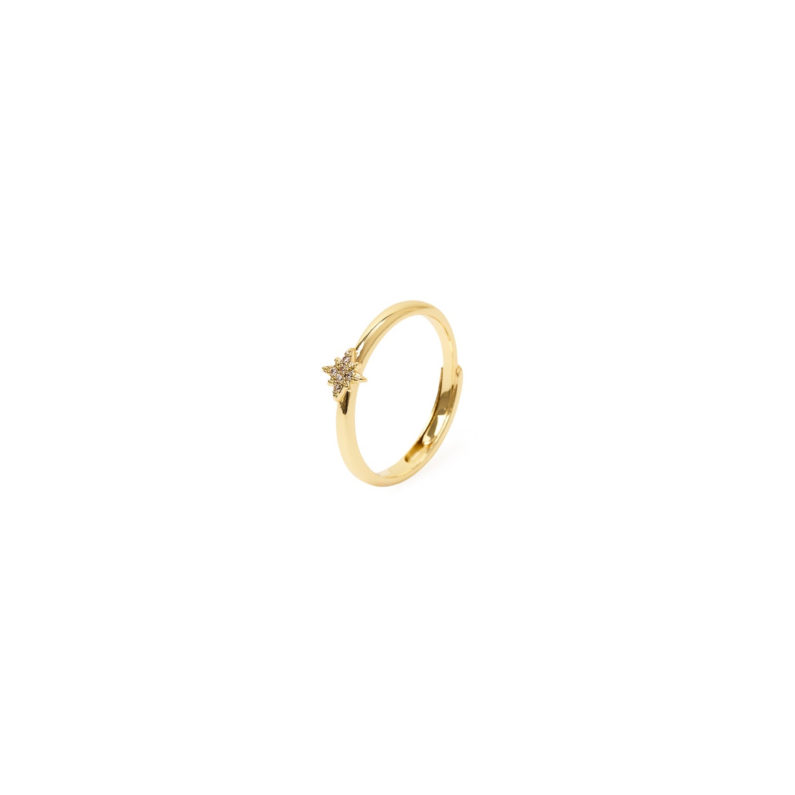 Anello con piccola stella in pavé di zirconi Starlet - Oro - Sodini Bijoux