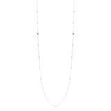 Collana lunga fiorellini e cristalli Juliet - Argento - Sodini Bijoux