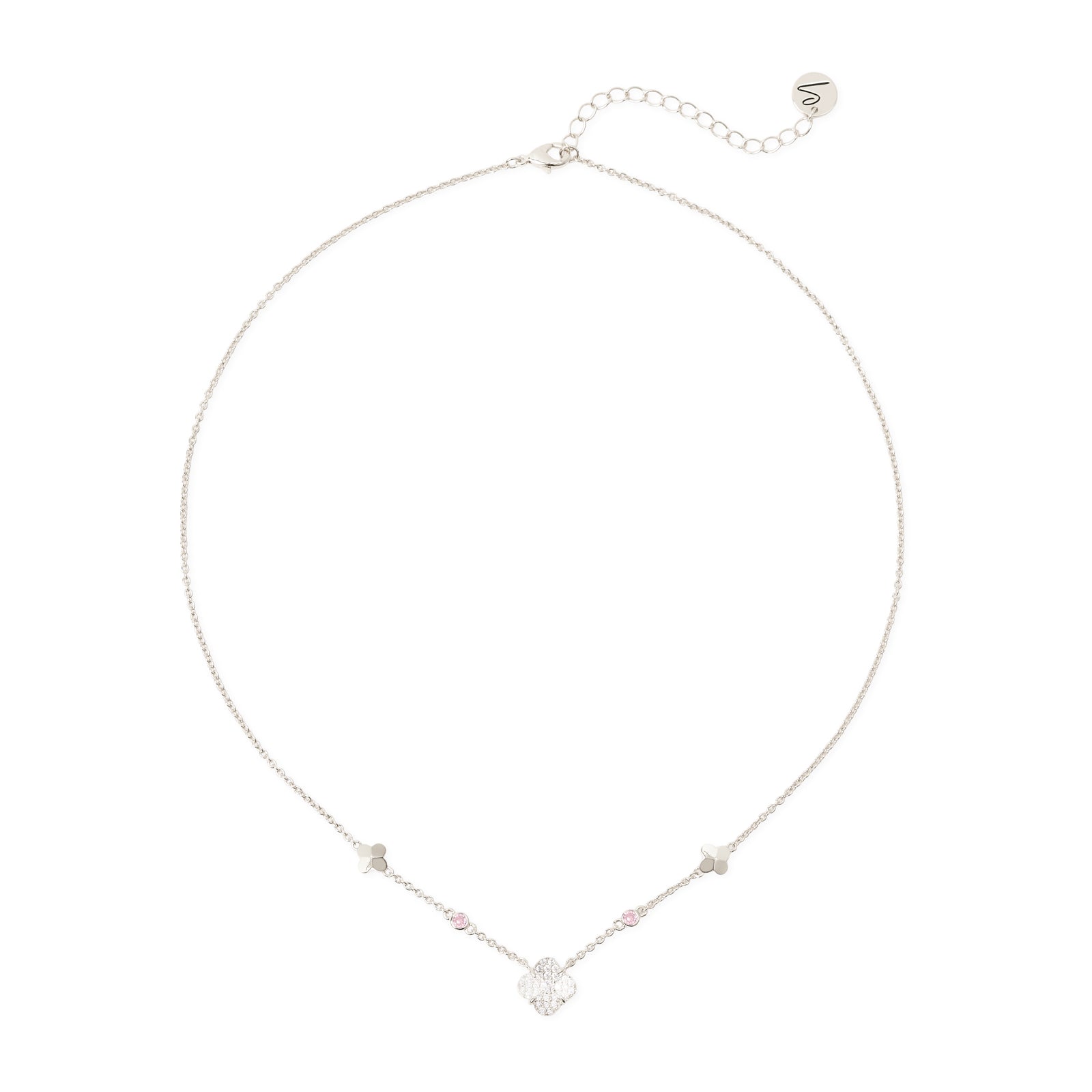 Girocollo fiore pavè Juliet - Argento - Sodini Bijoux