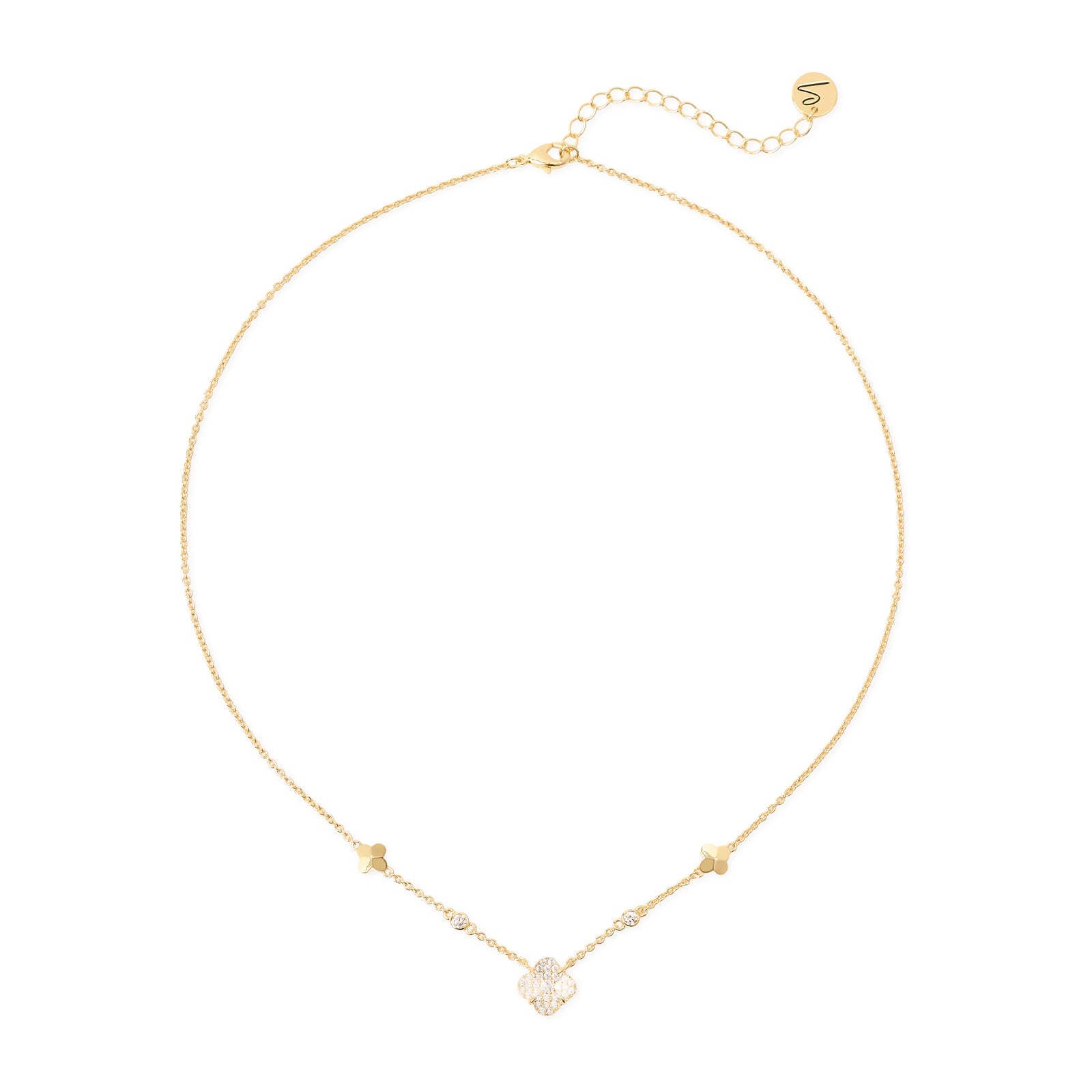 Girocollo fiore pavè Juliet - Oro - Sodini Bijoux