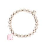 Bracciale elastico sfere fiore Juliet - Argento - Sodini Bijoux