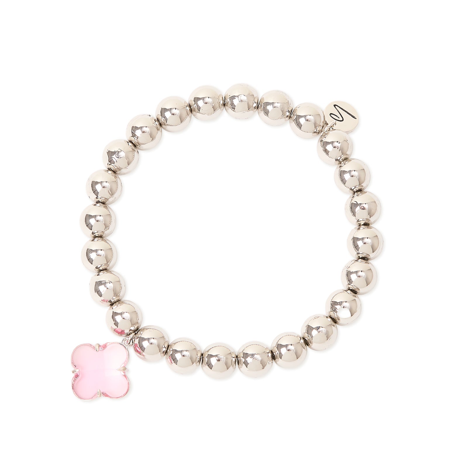 Bracciale elastico sfere fiore Juliet - Argento - Sodini Bijoux