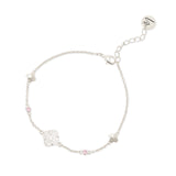 Bracciale fiorellini e cristalli pavè Juliet - Argento - Sodini Bijoux
