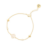 Bracciale fiorellini e cristalli pavè Juliet - Oro - Sodini Bijoux