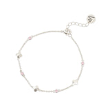 Bracciale fiorellini e cristalli Juliet - Argento - Sodini Bijoux