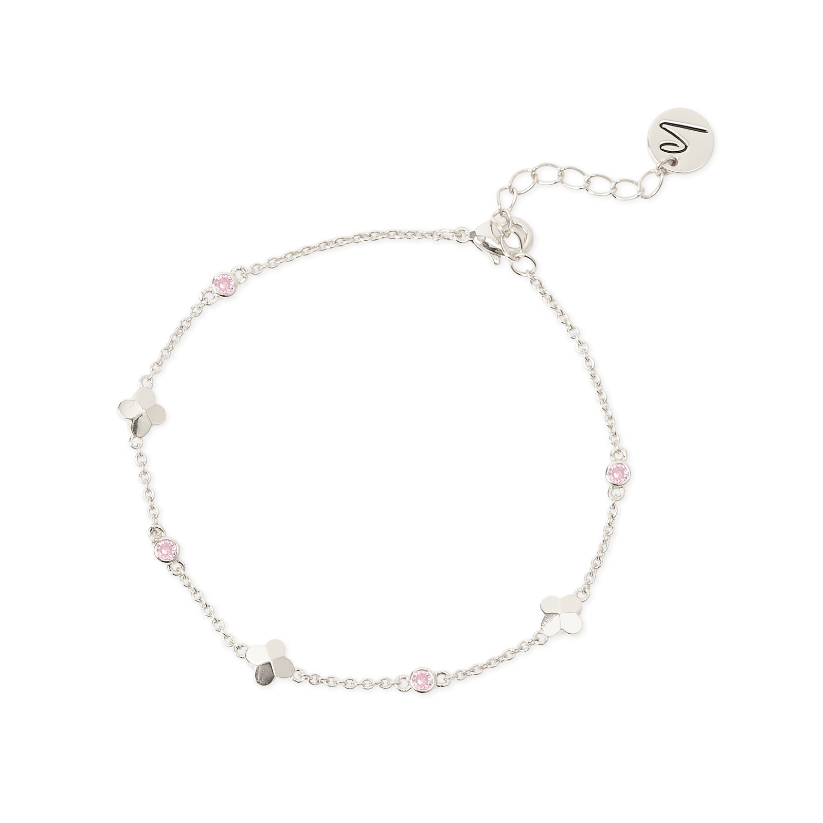 Bracciale fiorellini e cristalli Juliet - Argento - Sodini Bijoux