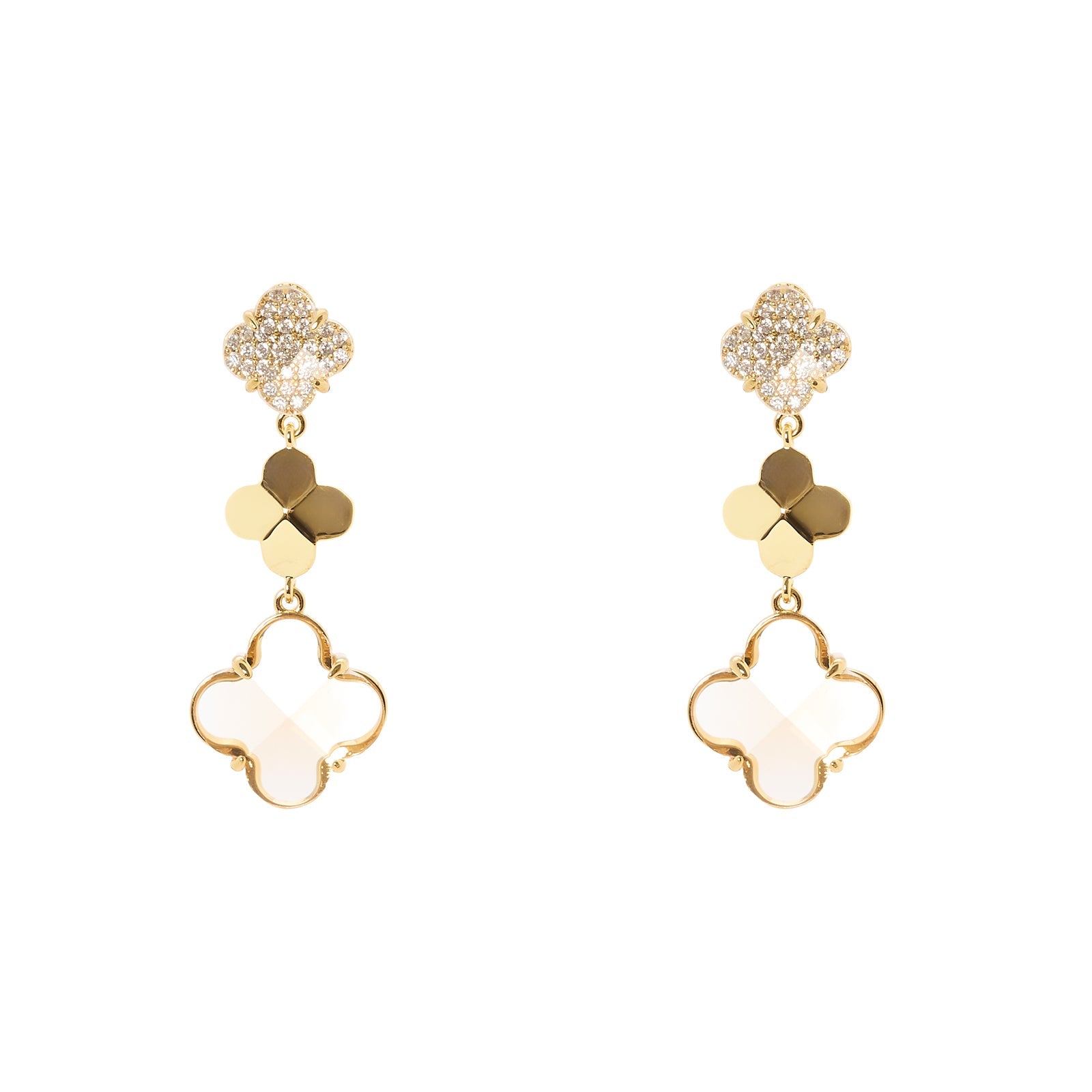 Orecchini tre fiori Juliet - Oro - Sodini Bijoux