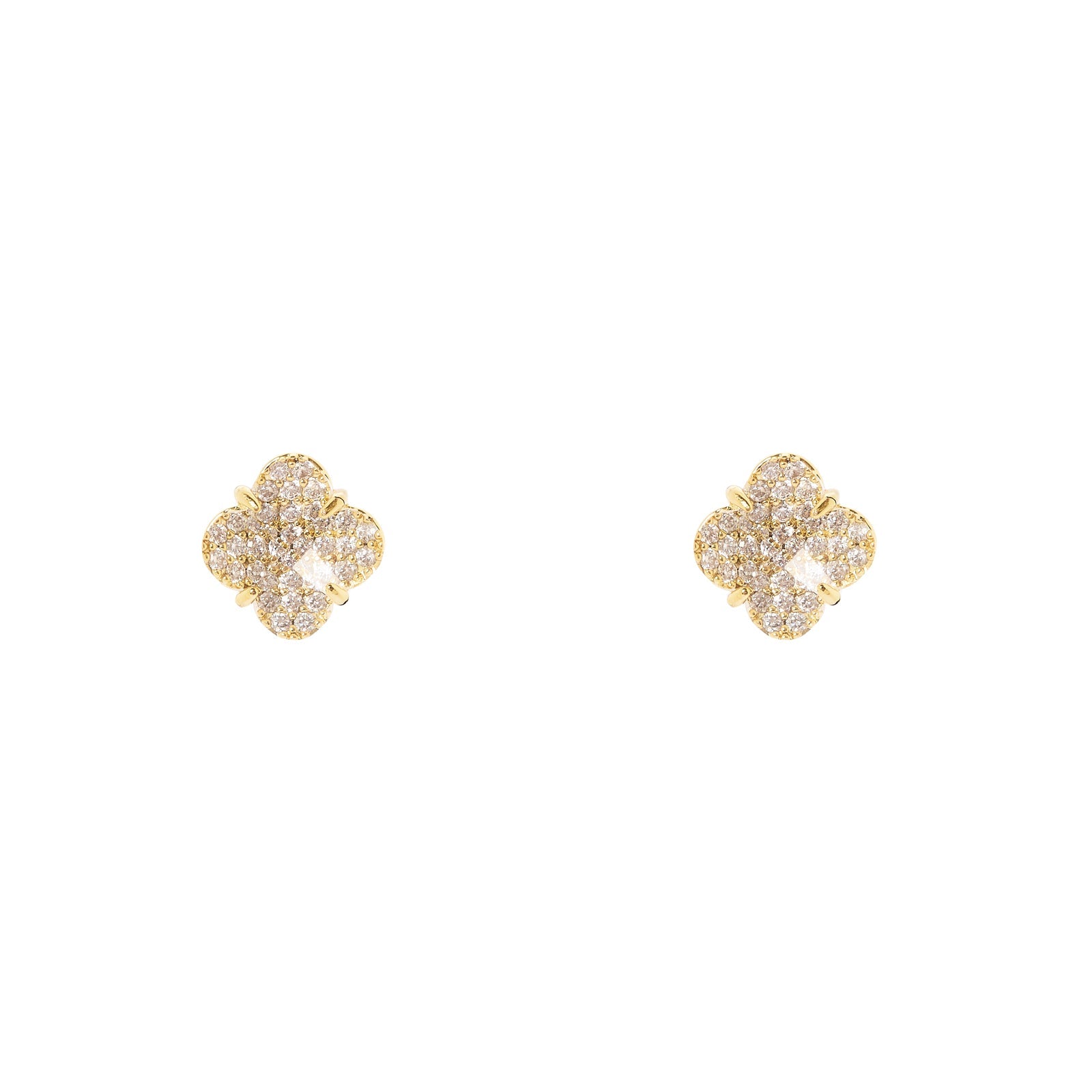 Orecchini fiore pavè Juliet - Oro - Sodini Bijoux