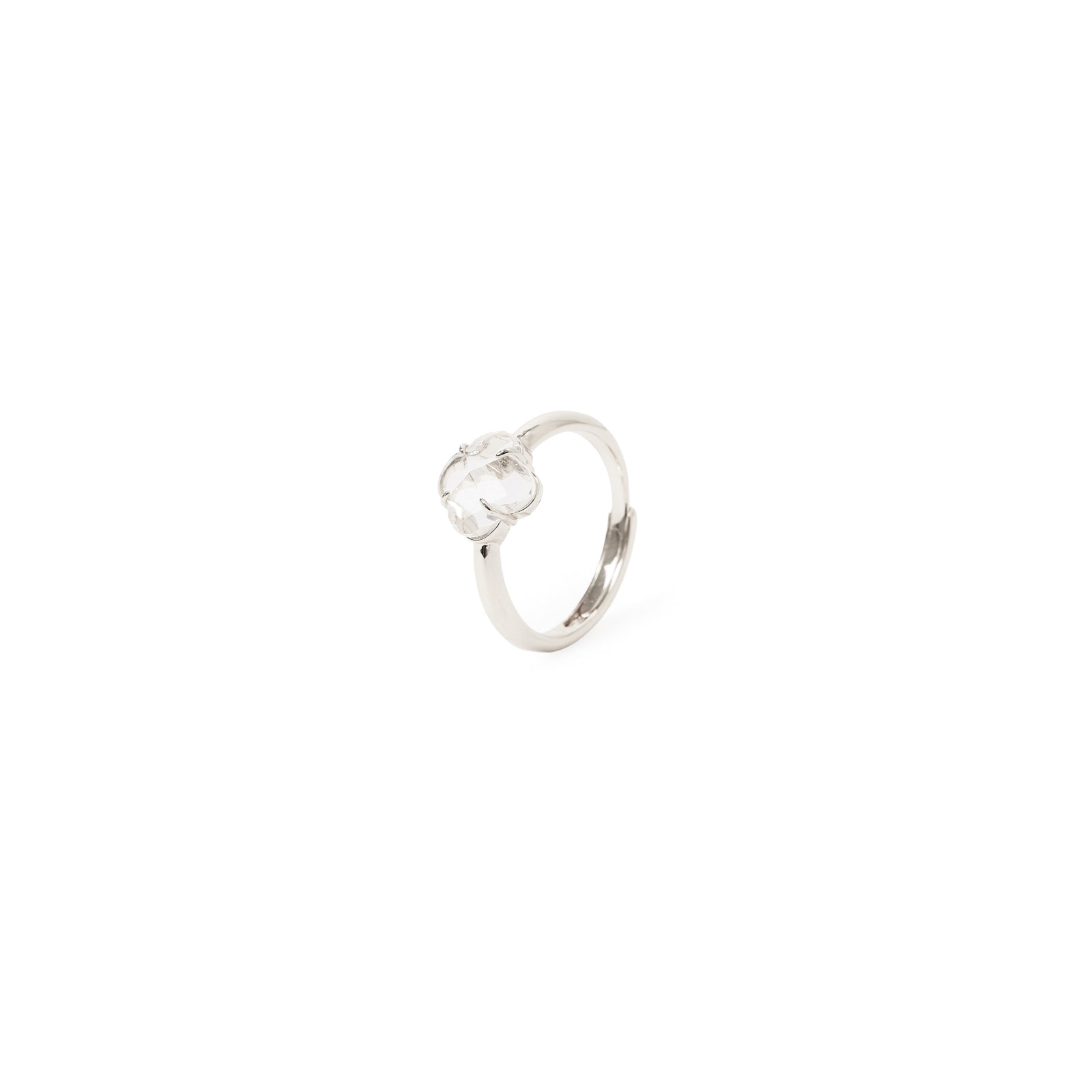 Anello fiore trasparente Juliet - Argento - Sodini Bijoux