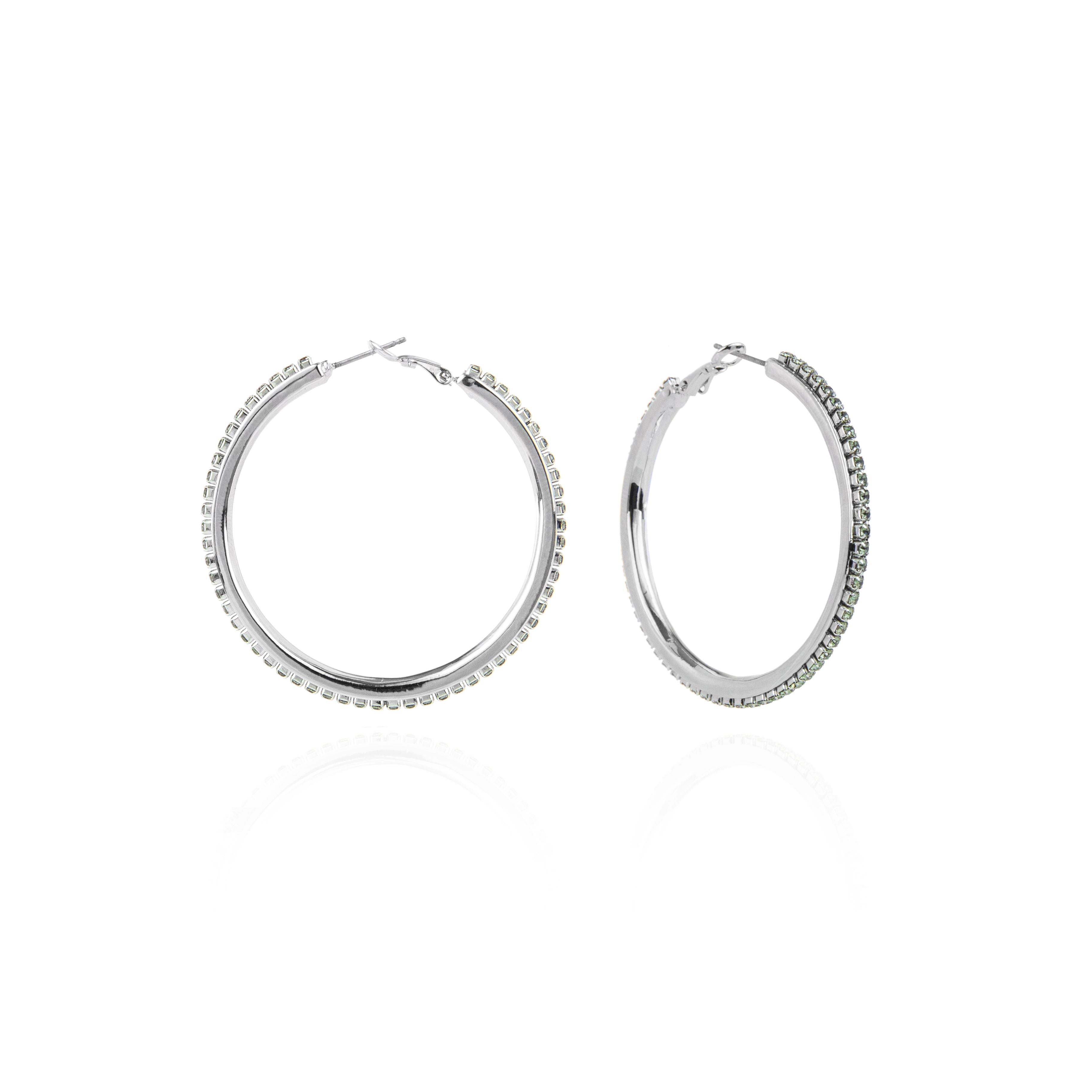 Orecchini creole Queen of the Disco - Grigio - Sodini Bijoux