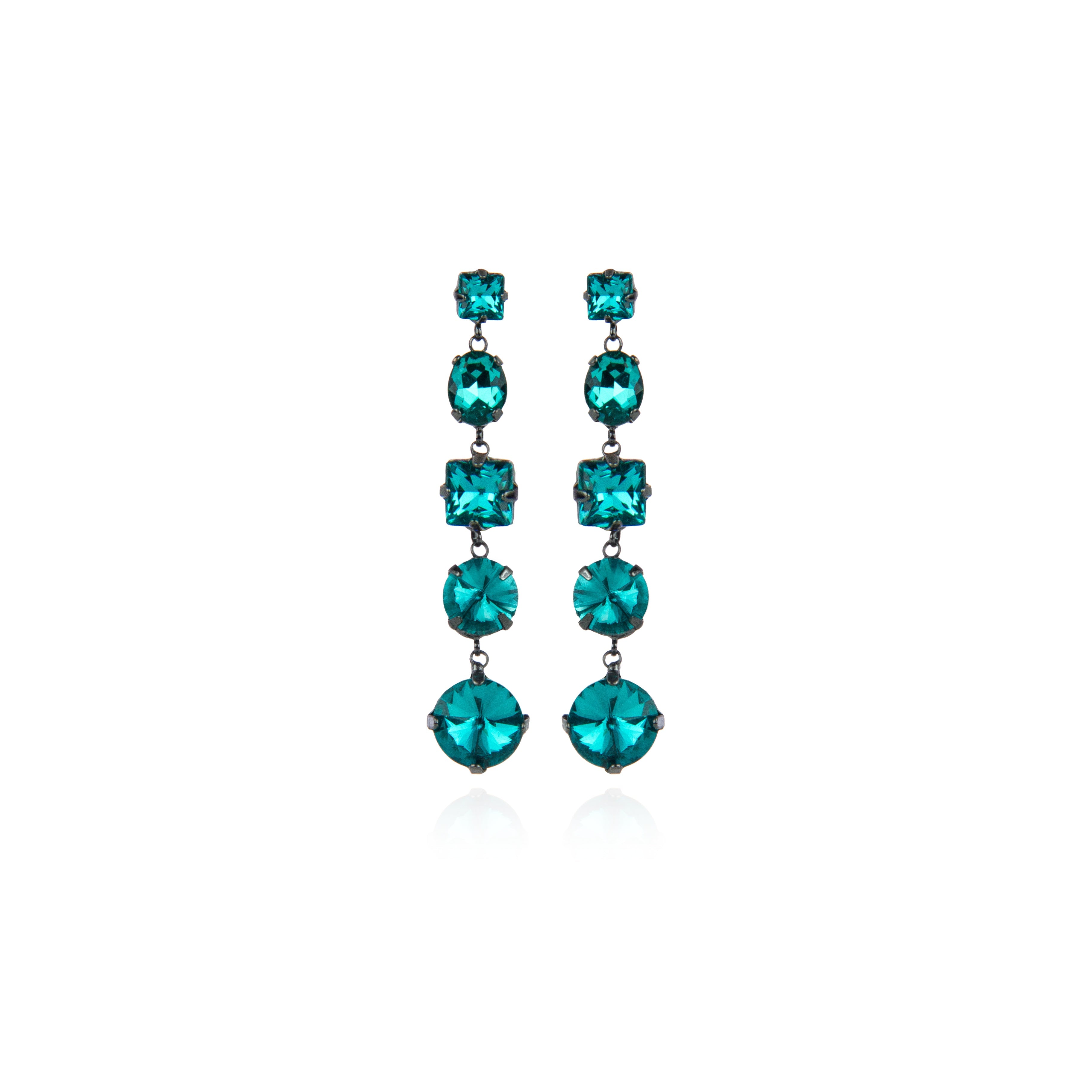 Orecchini con cristalli Queen of the Di sco - Verde - Sodini Bijoux