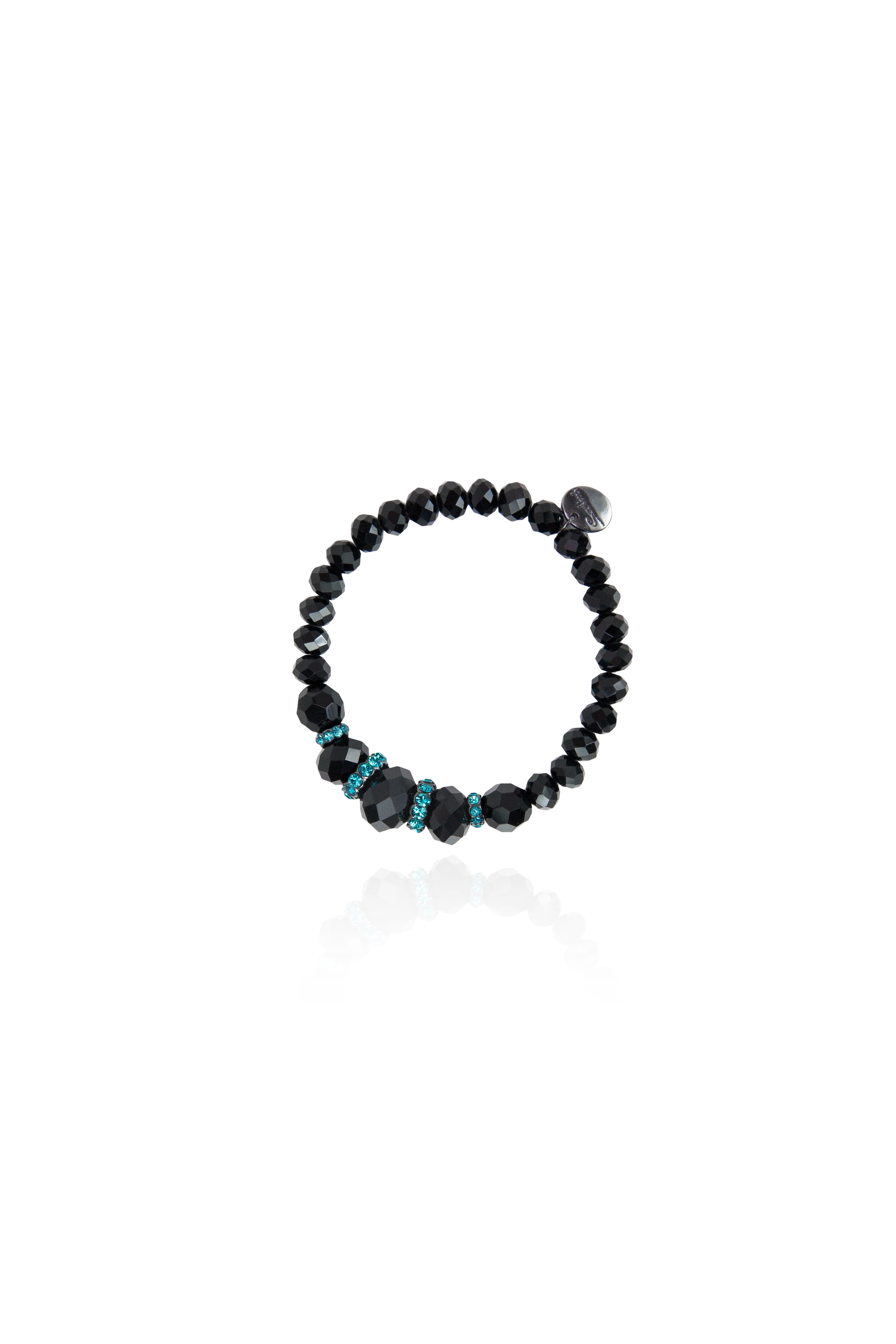 Bracciale elastico con cristalli Queen of the Disco - Verde - Sodini Bijoux