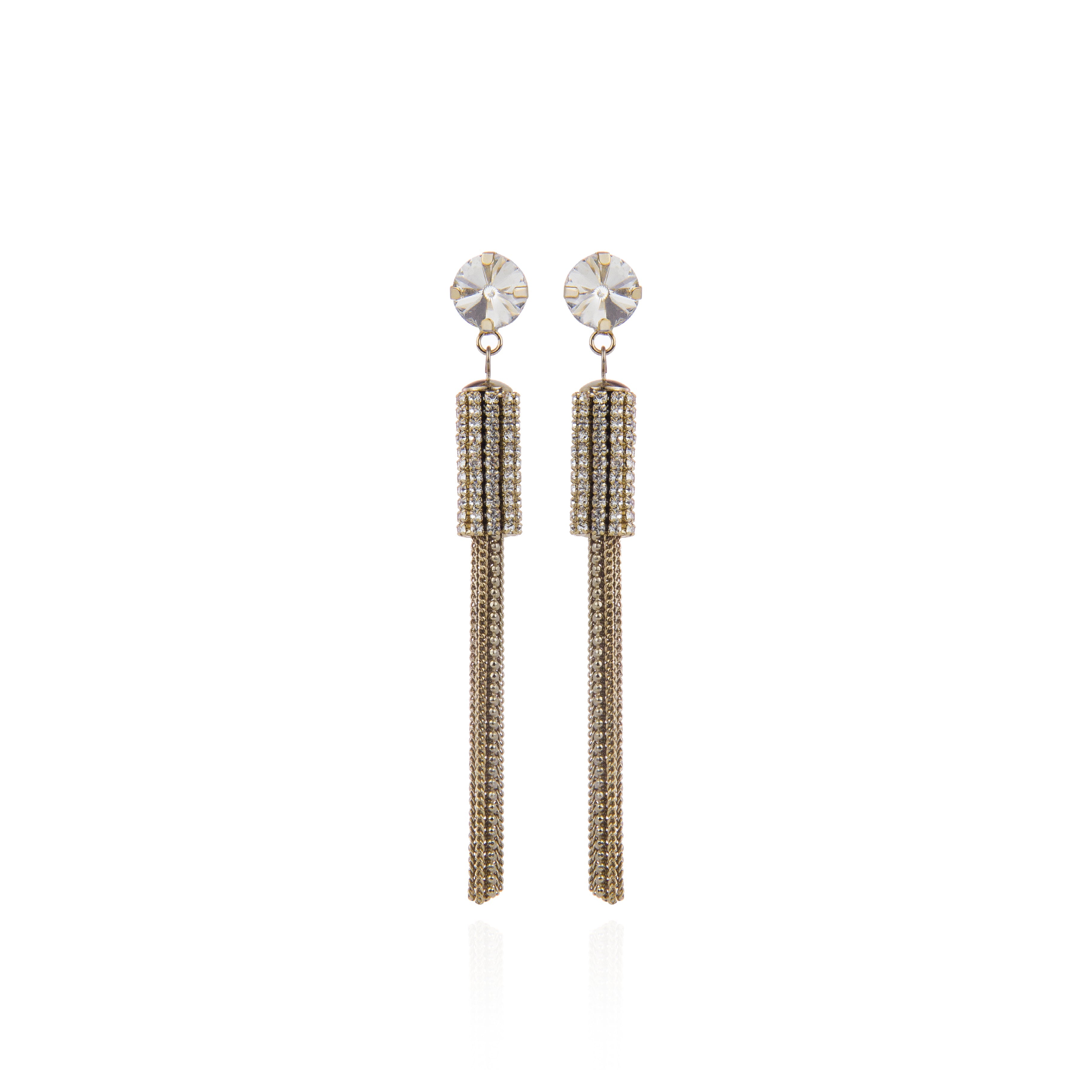 Orecchini nappa in metallo Queen of the Disco - Bianco - Sodini Bijoux