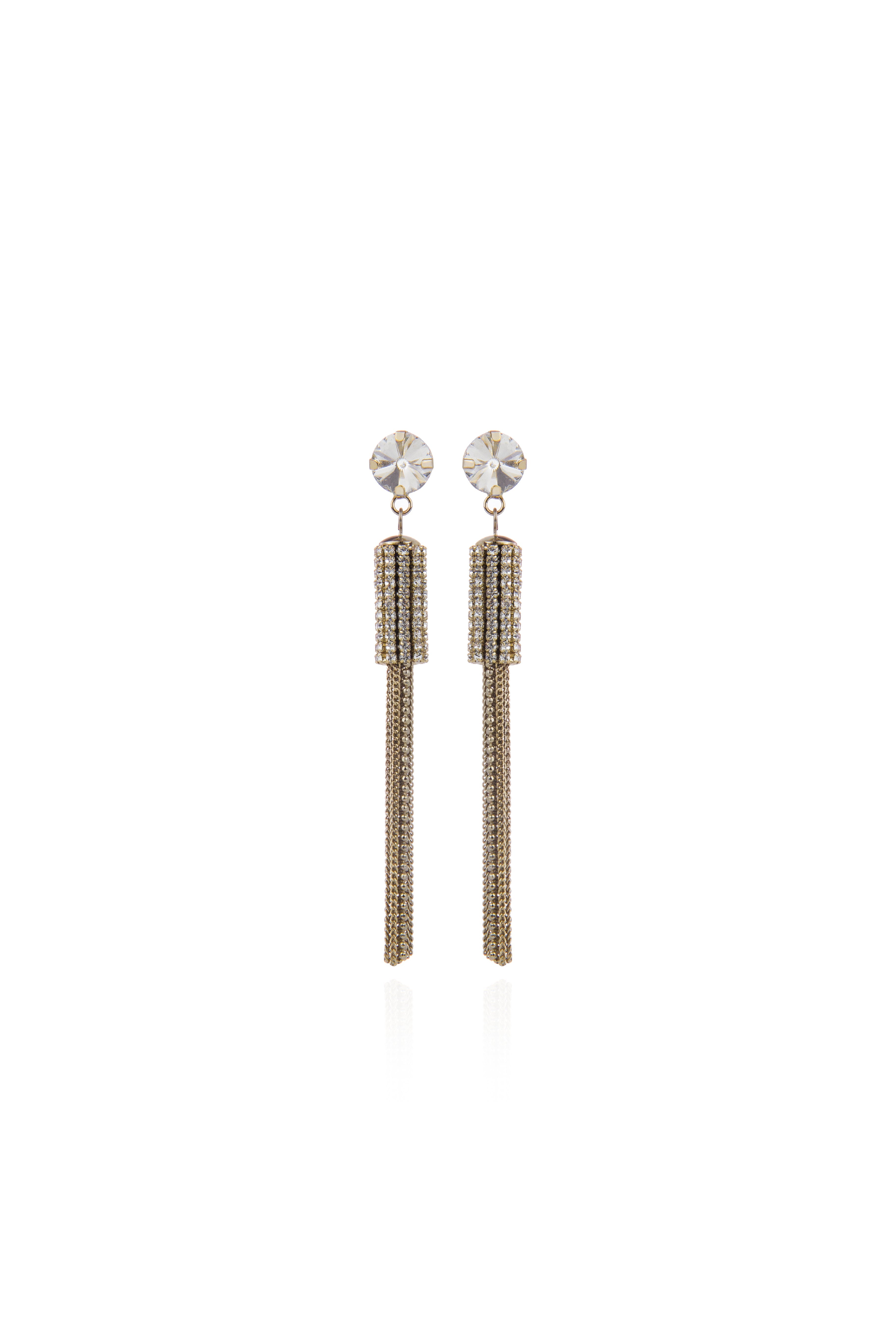 Orecchini nappa in metallo Queen of the Disco - Bianco - Sodini Bijoux