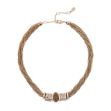 Girocollo con catene e cristalli Queen of the Disco - Bianco - Sodini Bijoux