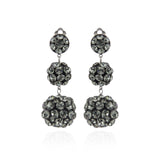 Orecchini con tre boules Queen of the Disco - Grigio - Sodini Bijoux