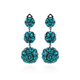 Orecchini con tre boules Queen of the Disco - Verde - Sodini Bijoux