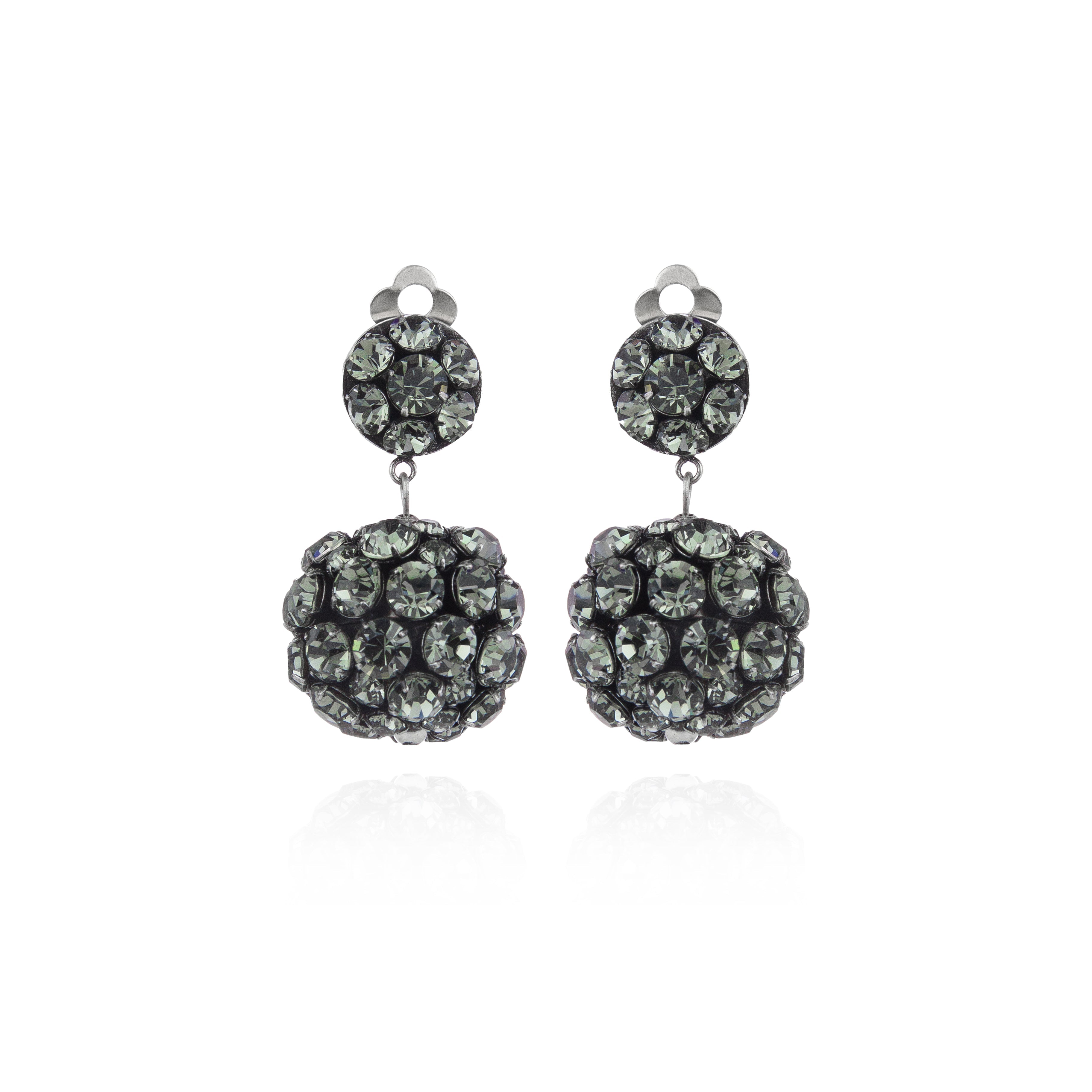 Orecchini con tre boules Queen of the Disco - Grigio - Sodini Bijoux