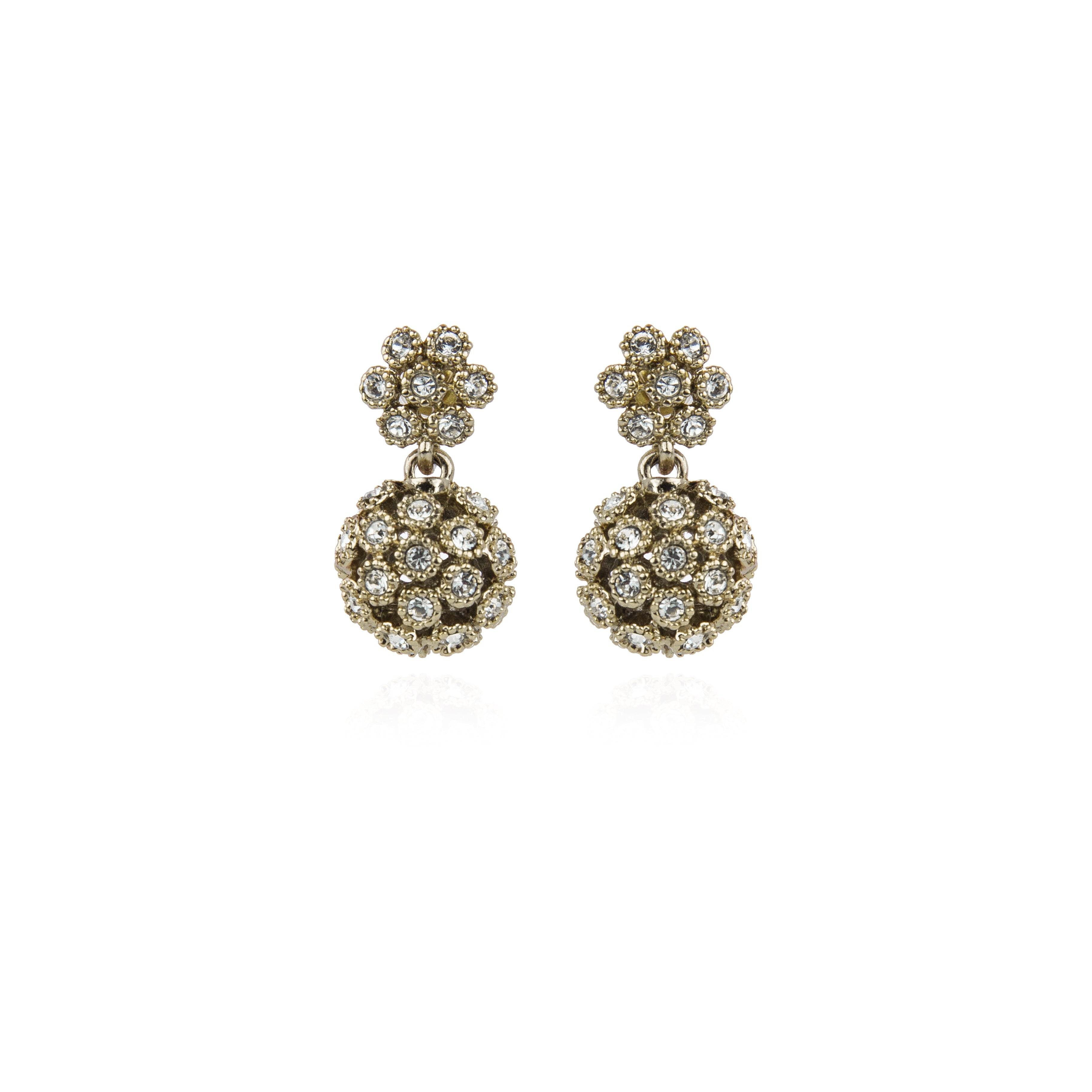 Orecchini con boule Queen of the Disco - Bianco - Sodini Bijoux