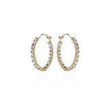 Orecchini creole e cristalli Queen of t he Disco - Bianco - Sodini Bijoux