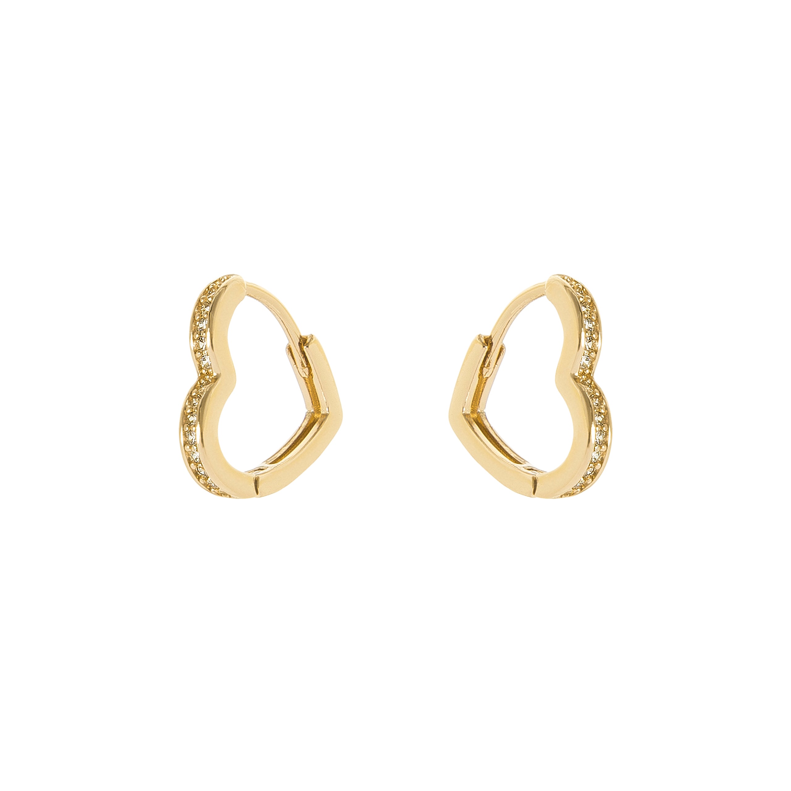 Piccoli orecchini a cuore Malibù - Oro - Sodini Bijoux