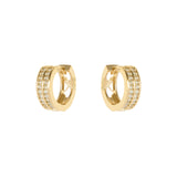 Piccoli orecchini cerchio e brillanti Malibù - Oro - Sodini Bijoux