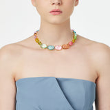 Choker of cabochons Blossom - Multicolor - Sodini Bijoux