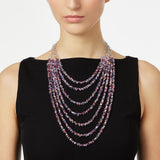 Collana sette fili con piccoli zirconi Kristall - Viola - Sodini Bijoux