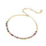 Choker with a string of zirconias Crystalline - Gold and multicolor - Sodini Bijoux
