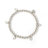 Bracciale elastico Crystalline - Rodio e bianco - Sodini Bijoux