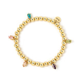 Bracciale elastico Crystalline - Oro e multicolor - Sodini Bijoux
