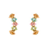 Orecchini ad arco Crystalline - Oro e multicolor - Sodini Bijoux