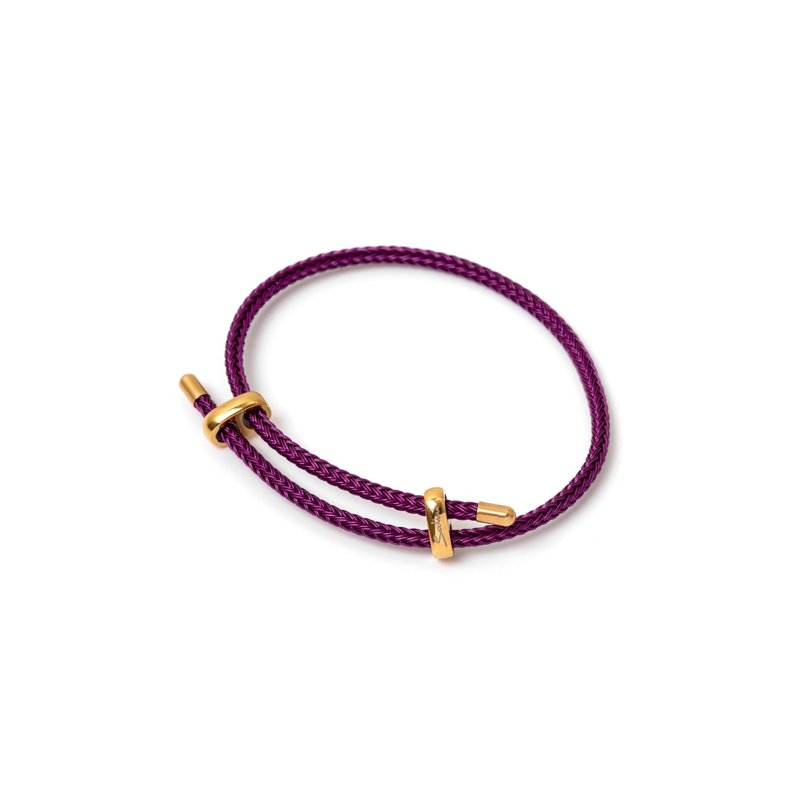 Bracciale in cordino metallico Remind me - Viola scuro - Sodini Bijoux