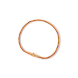 Metal cord bracelet and small cylinder Remind me - Pink and yellow - Sodini Bijoux