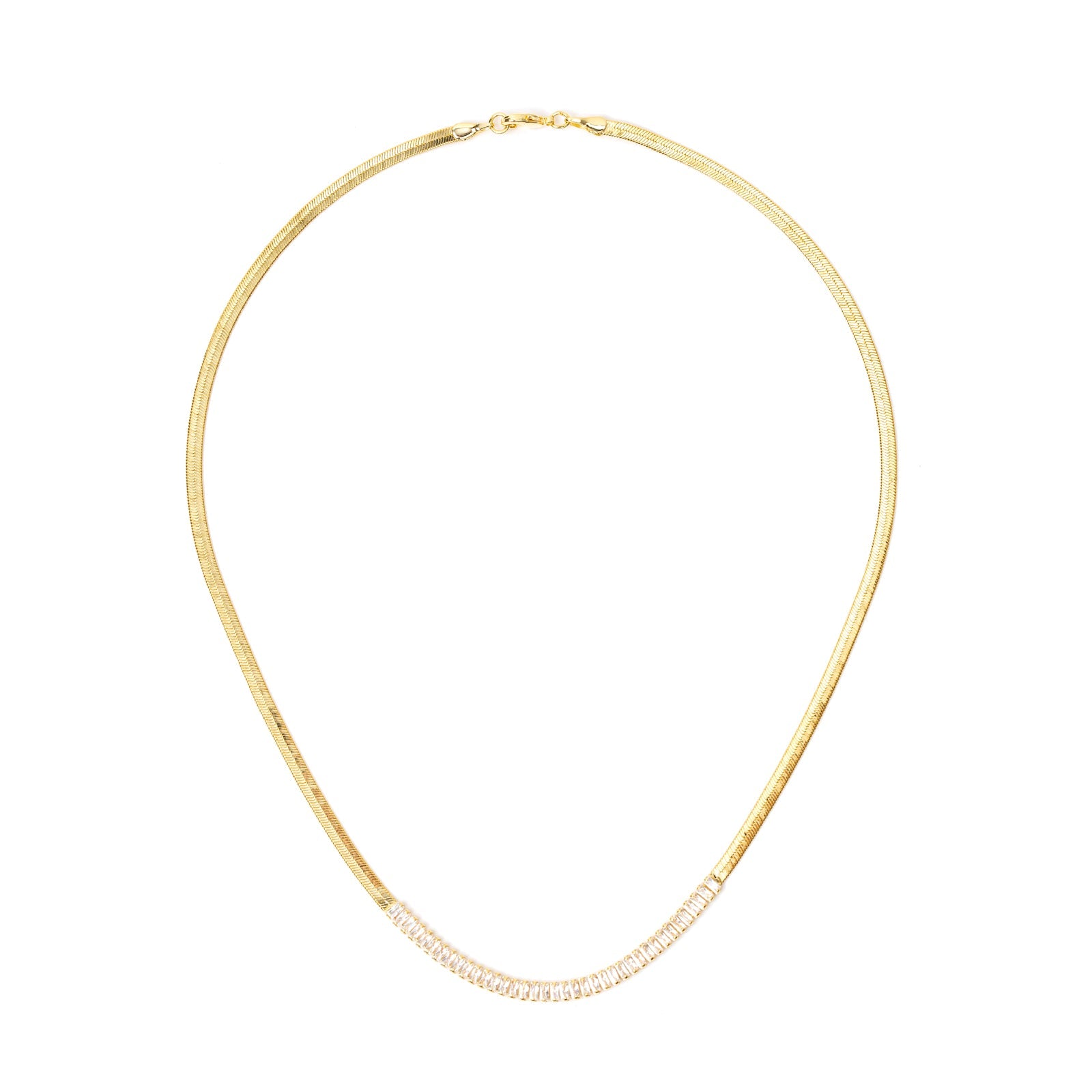 Girocollo catena serpentina Ishtar - Oro e bianco - Sodini Bijoux