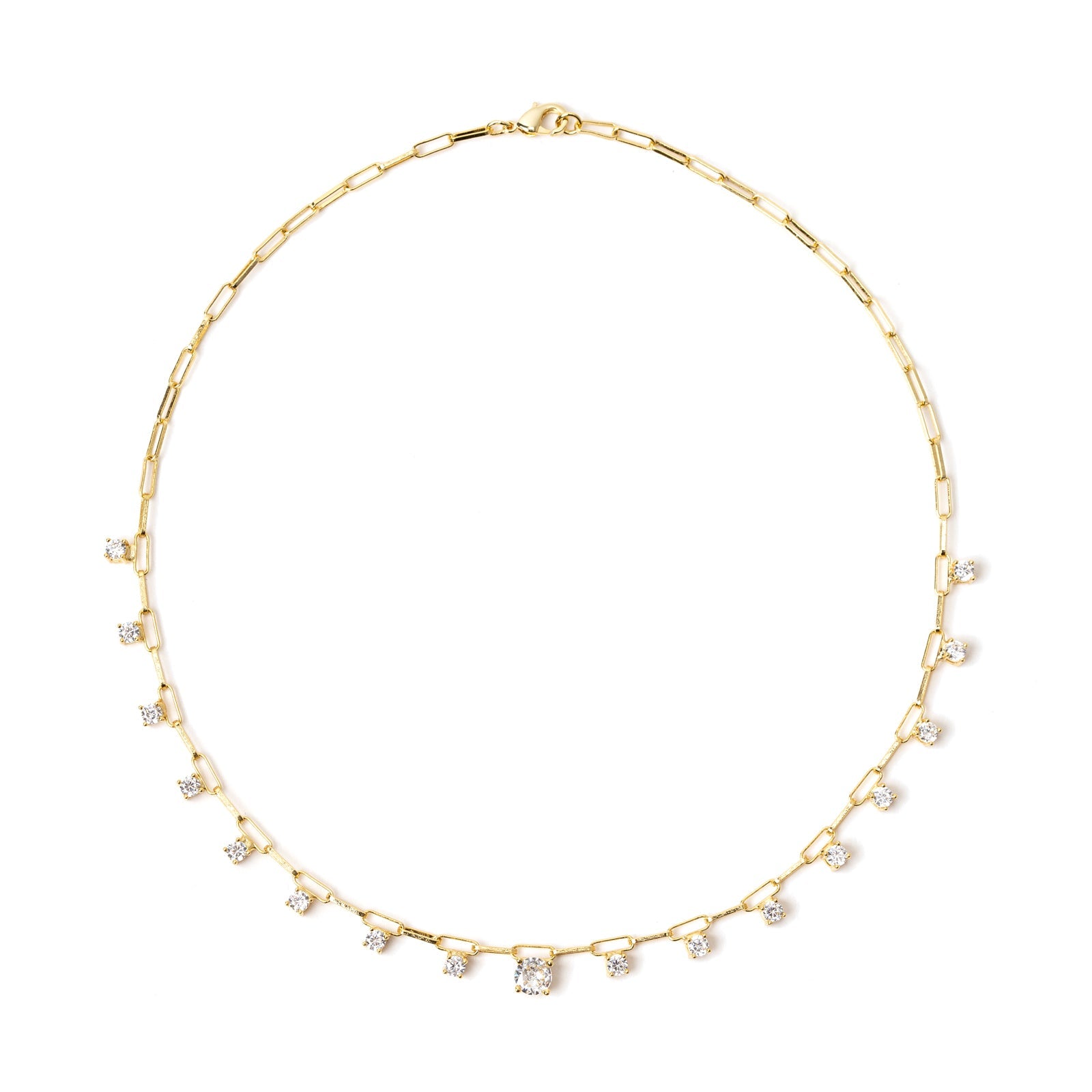 Girocollo catena forzatina Ishtar - Oro e bianco - Sodini Bijoux