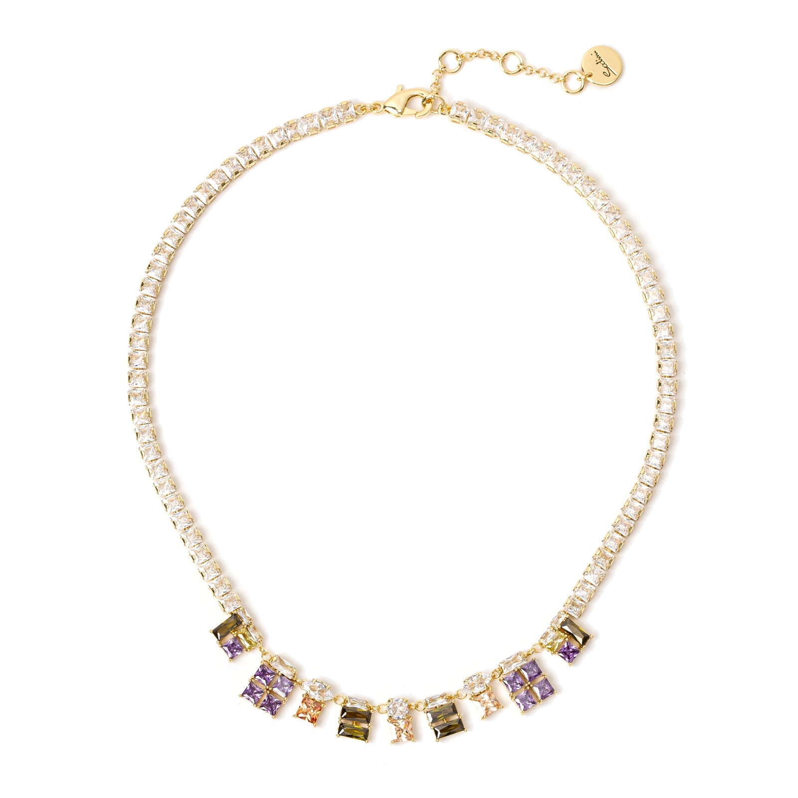 Girocollo con zirconi in formazioni geometriche Ishtar - Multicolor - Sodini Bijoux