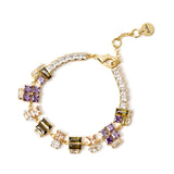 Bracciale con formazioni di zirconi Ishtar - Multicolor - Sodini Bijoux