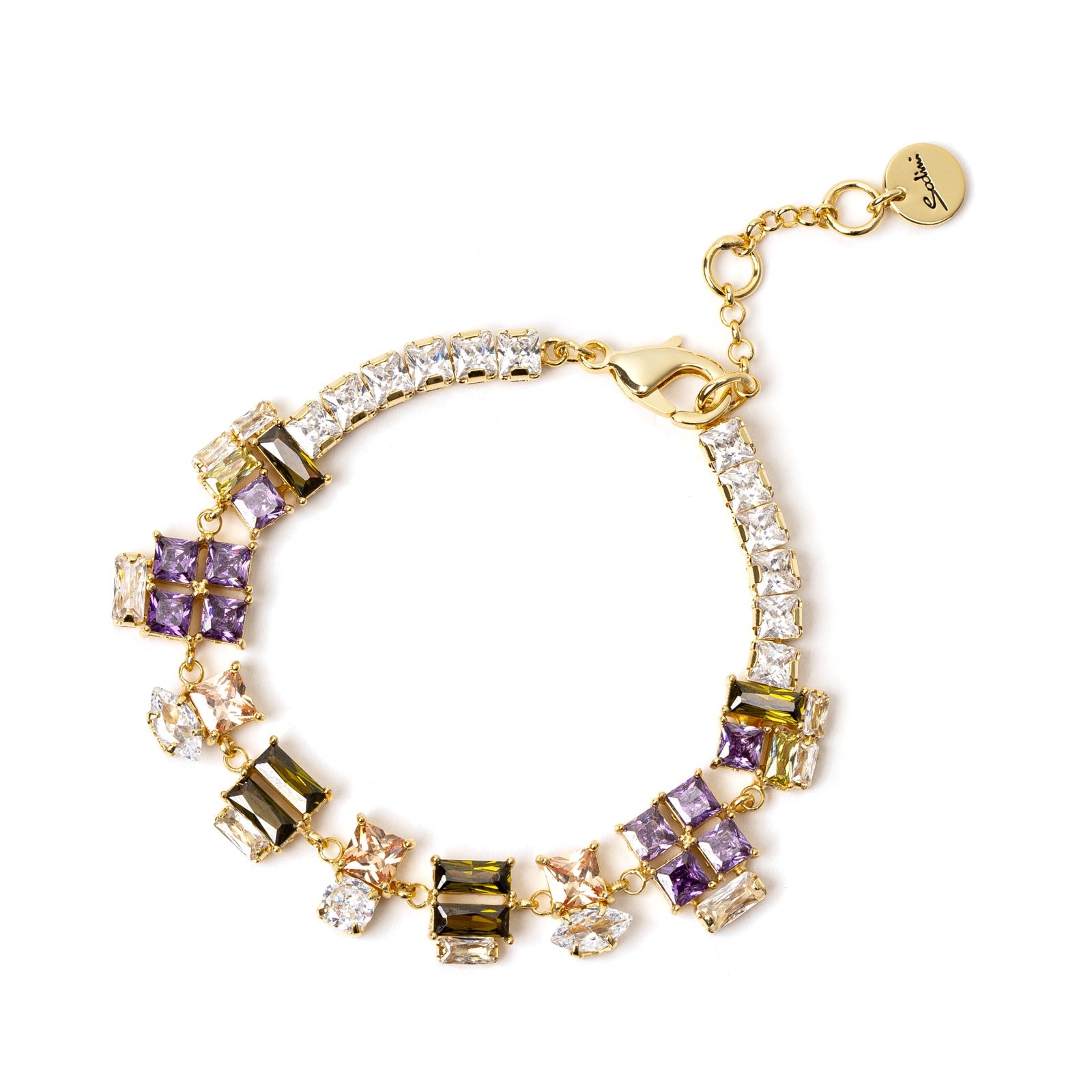 Bracciale con formazioni di zirconi Ishtar - Multicolor - Sodini Bijoux