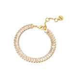 Bracciale di zirconi baguette Ishtar - Oro e bianco - Sodini Bijoux