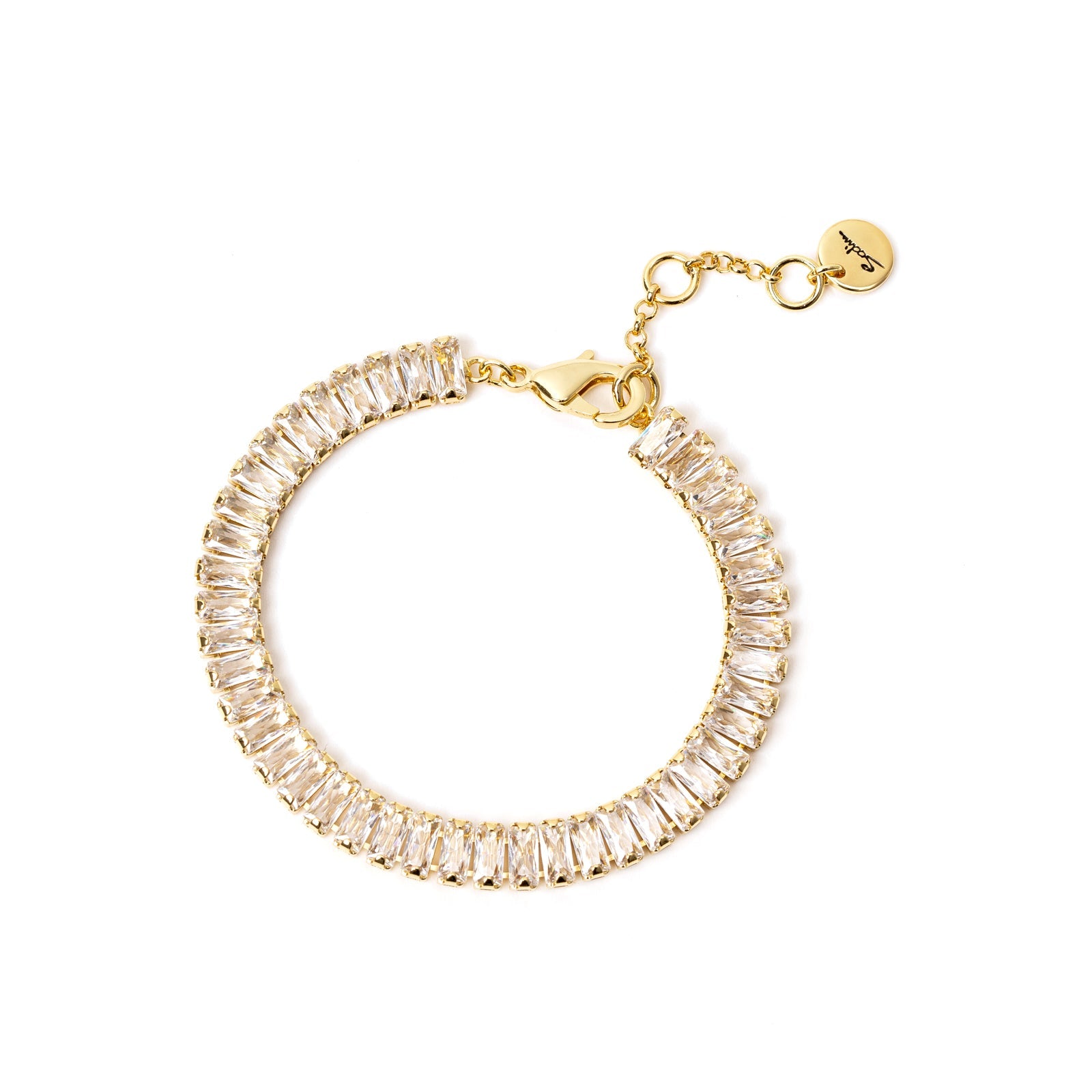 Bracciale di zirconi baguette Ishtar - Oro e bianco - Sodini Bijoux
