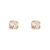 Piccoli orecchini punto luce Ishtar - Oro e bianco - Sodini Bijoux