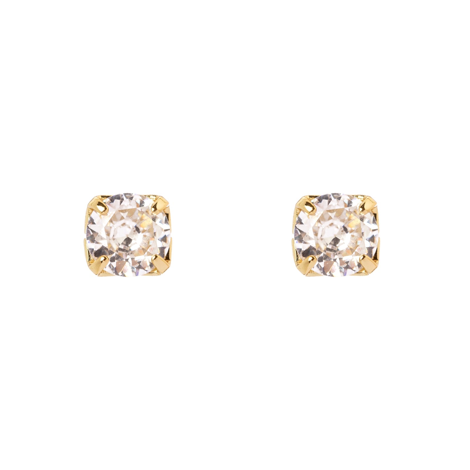 Piccoli orecchini punto luce Ishtar - Oro e bianco - Sodini Bijoux