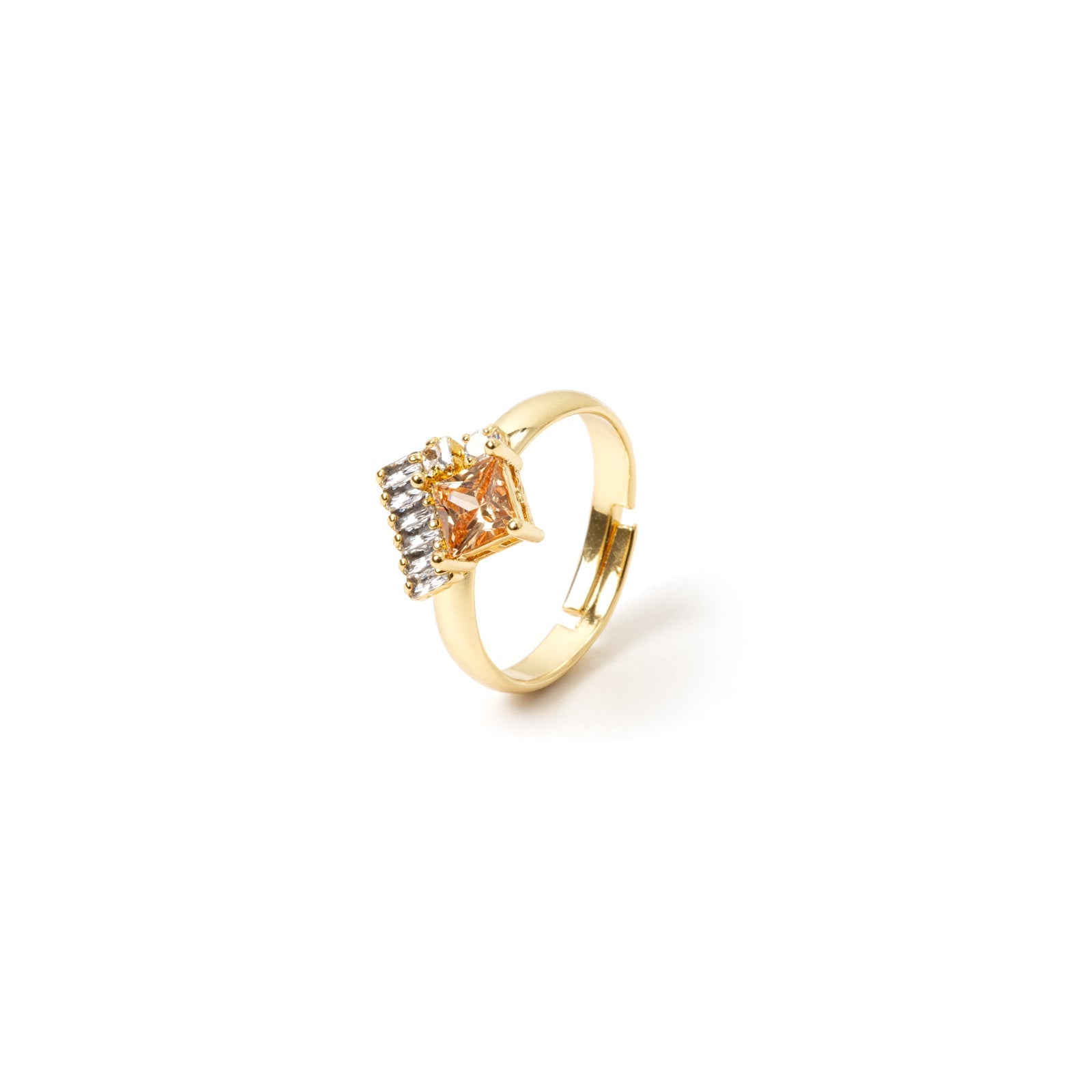 Anello con top quadrato Ishtar - Multicolor - Sodini Bijoux