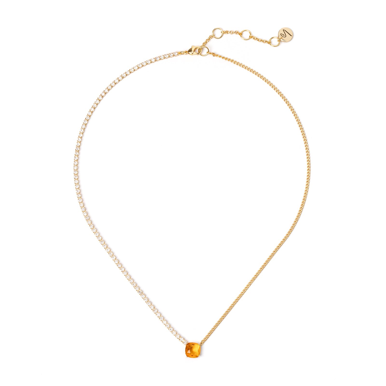 Collana corta a due lati Mademoiselle - Champagne - Sodini Bijoux