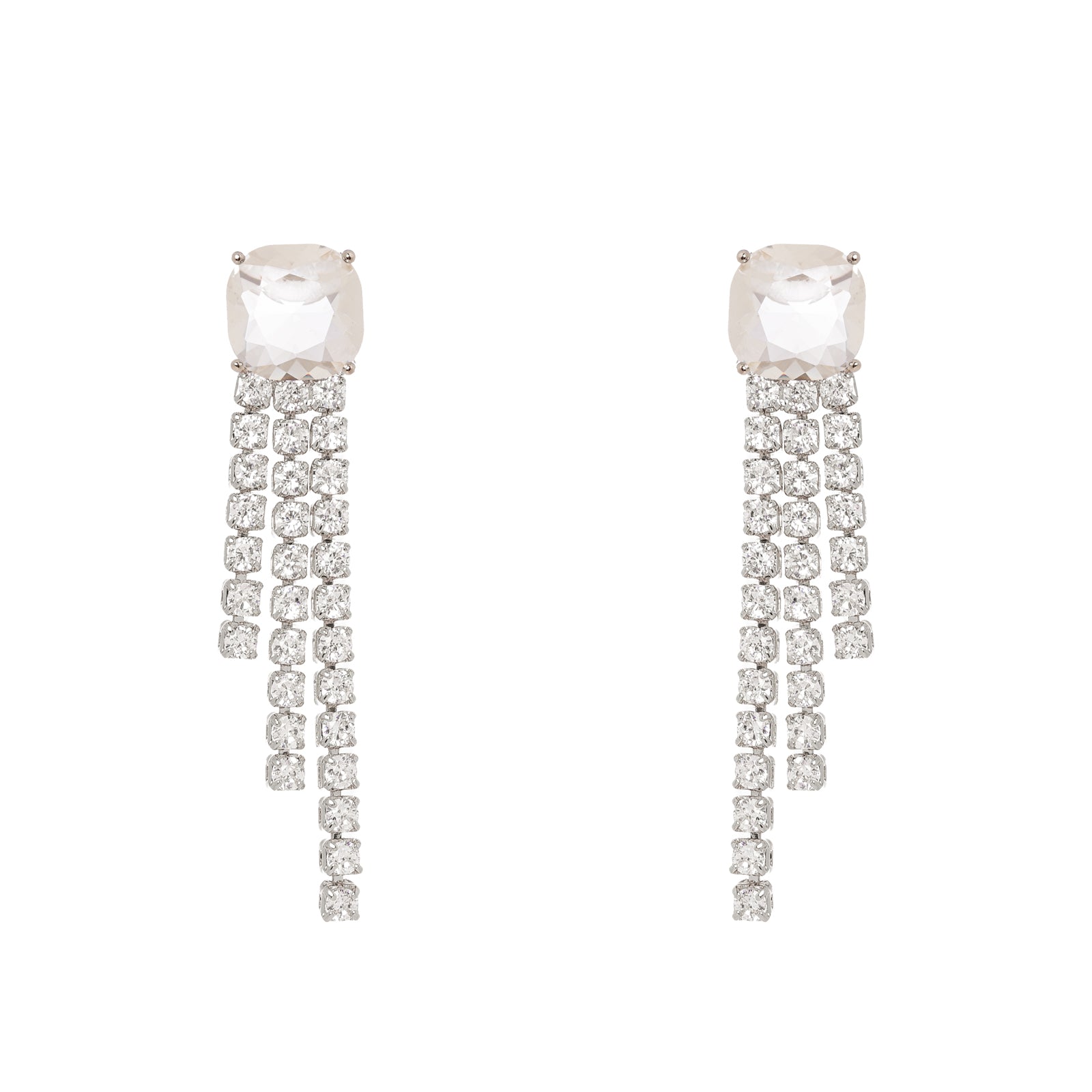 Orecchini con frangia Mademoiselle - Bianco - Sodini Bijoux