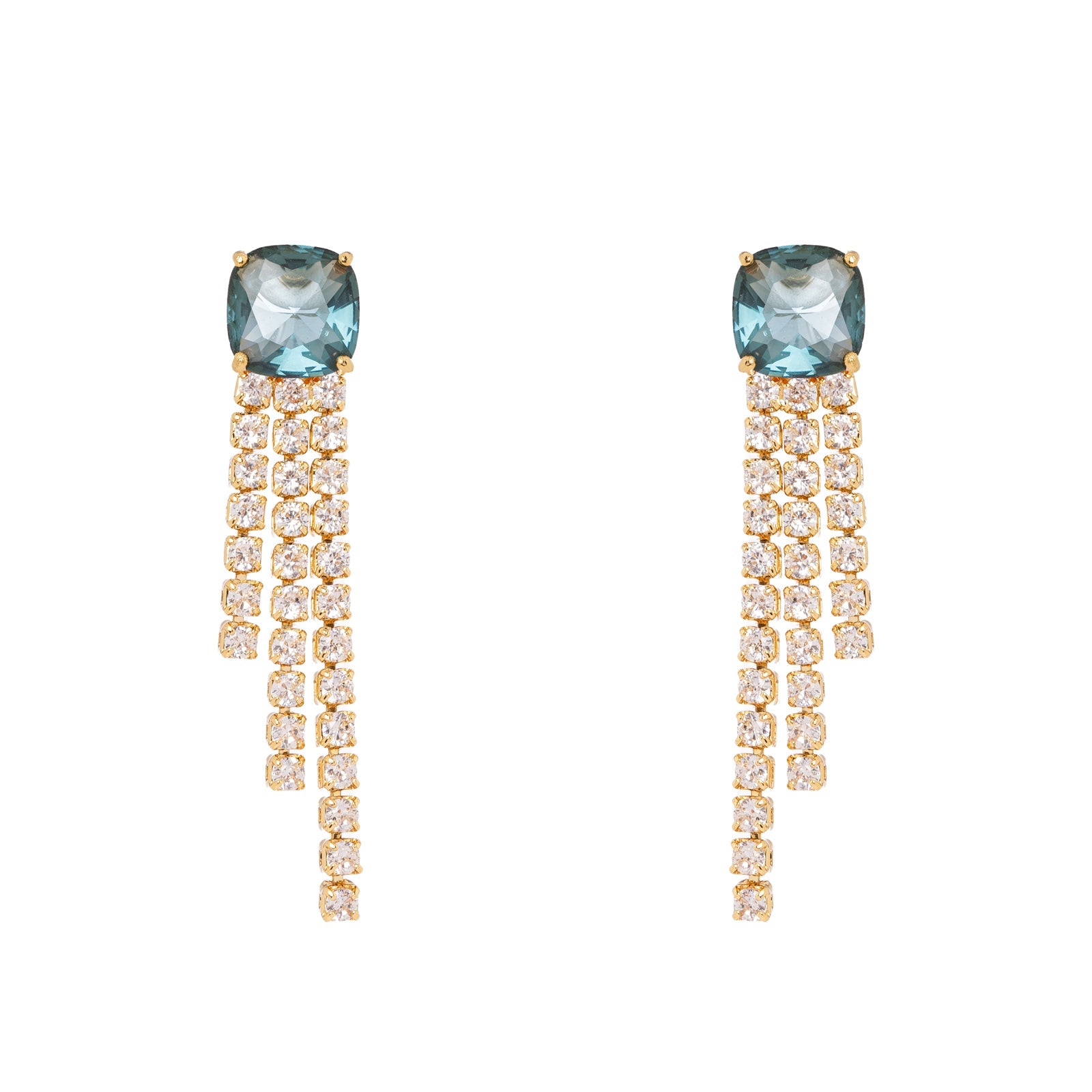 Orecchini con frangia Mademoiselle - Blu - Sodini Bijoux